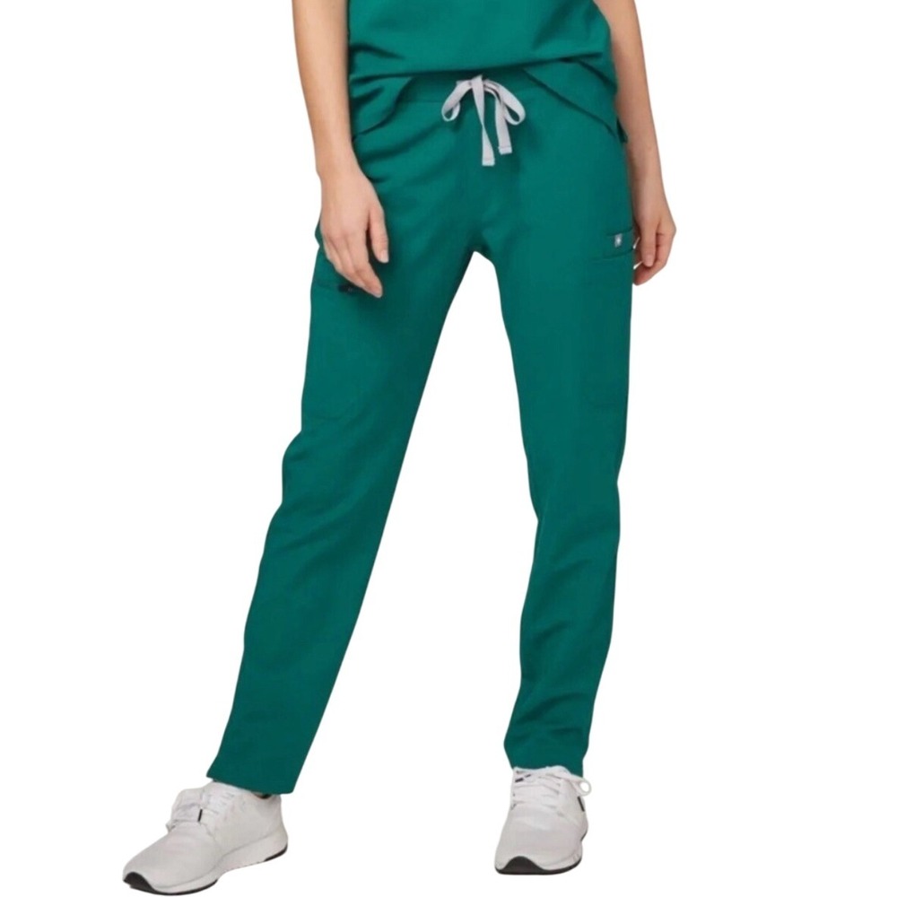 FIGS Scrub Pants Womens Emerald Green Waist Tie Pockets Style T21003